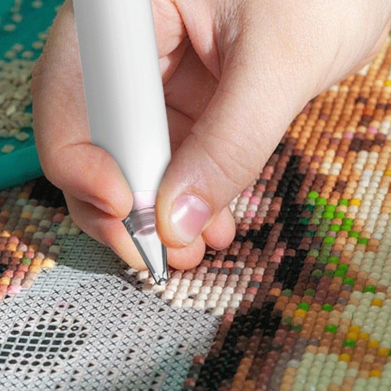Electric Jewel Painting Pen Cordless Vacuum Jewel Art Pen Low Noise 3 Speed Adjustable Rechargeable Lightweight Pen