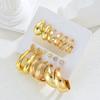 18pcs Bohemian Geometric Water Drop Earring Set Gold Color Zircon Multi Shaped Stud Earrings for Women Daily Party Jewelry Gifts
