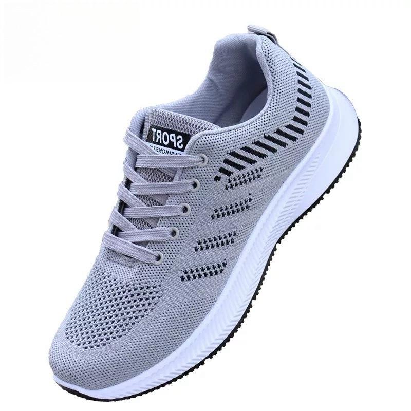 Spring Men's Shoes Breathable Mesh Men Sneakers Slip On Knitting Casual Shoes Flat Tennis Shoes Man Lightweight Running Shoes