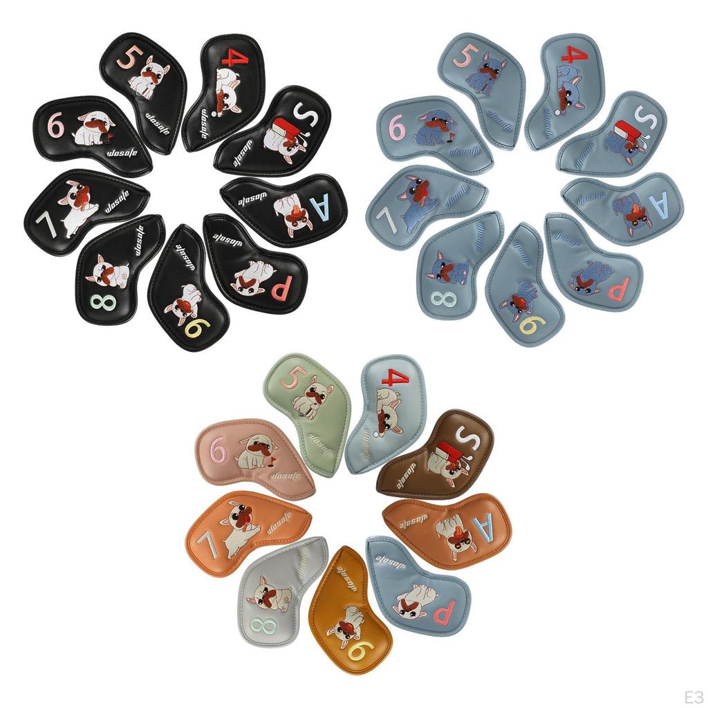 Sada 9 potahů na hlavy golfových želez pro ochranu