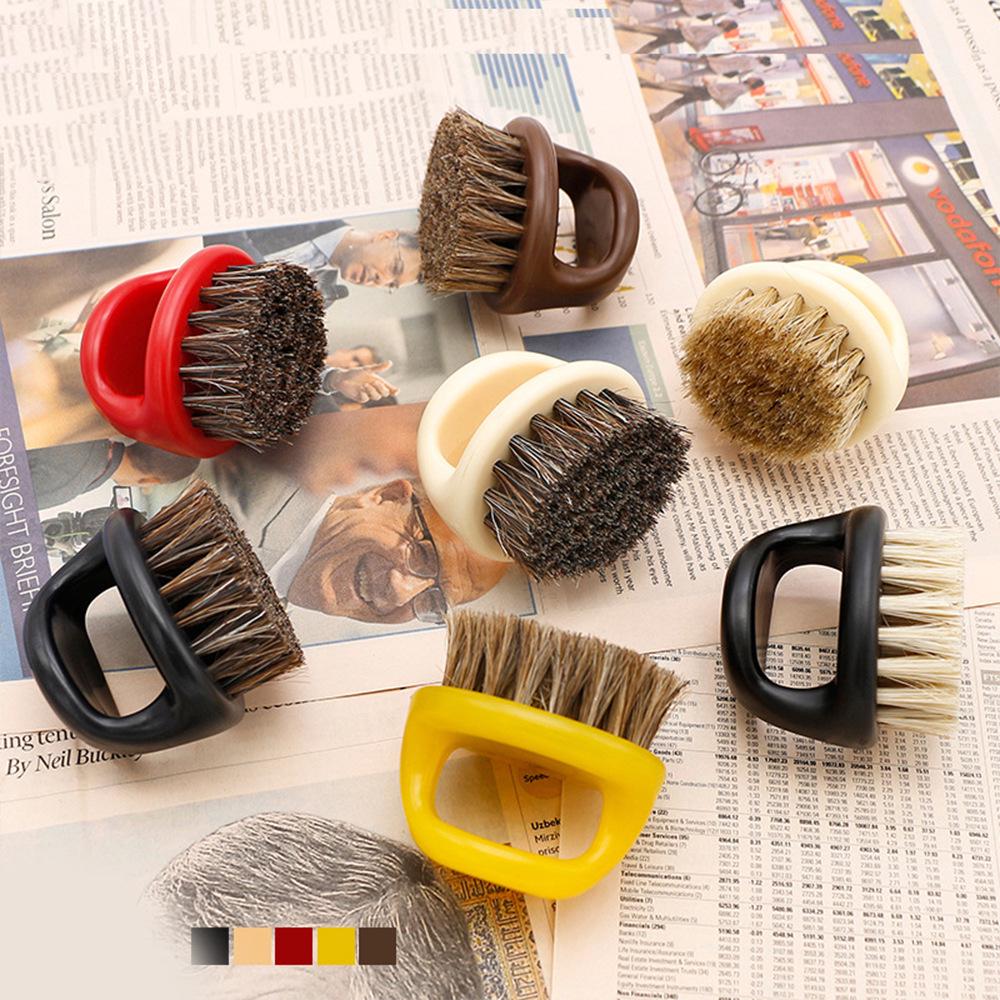 Men's Boar Bristle Beard Oil & Styling Brush for Sleek, Slicked-Back Designs