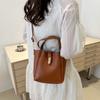 Large Capacity Handbag PU Crossbody Bag Fashiable Versatile Texture Pure Color Mother Bag Handheld Shoulder Bag