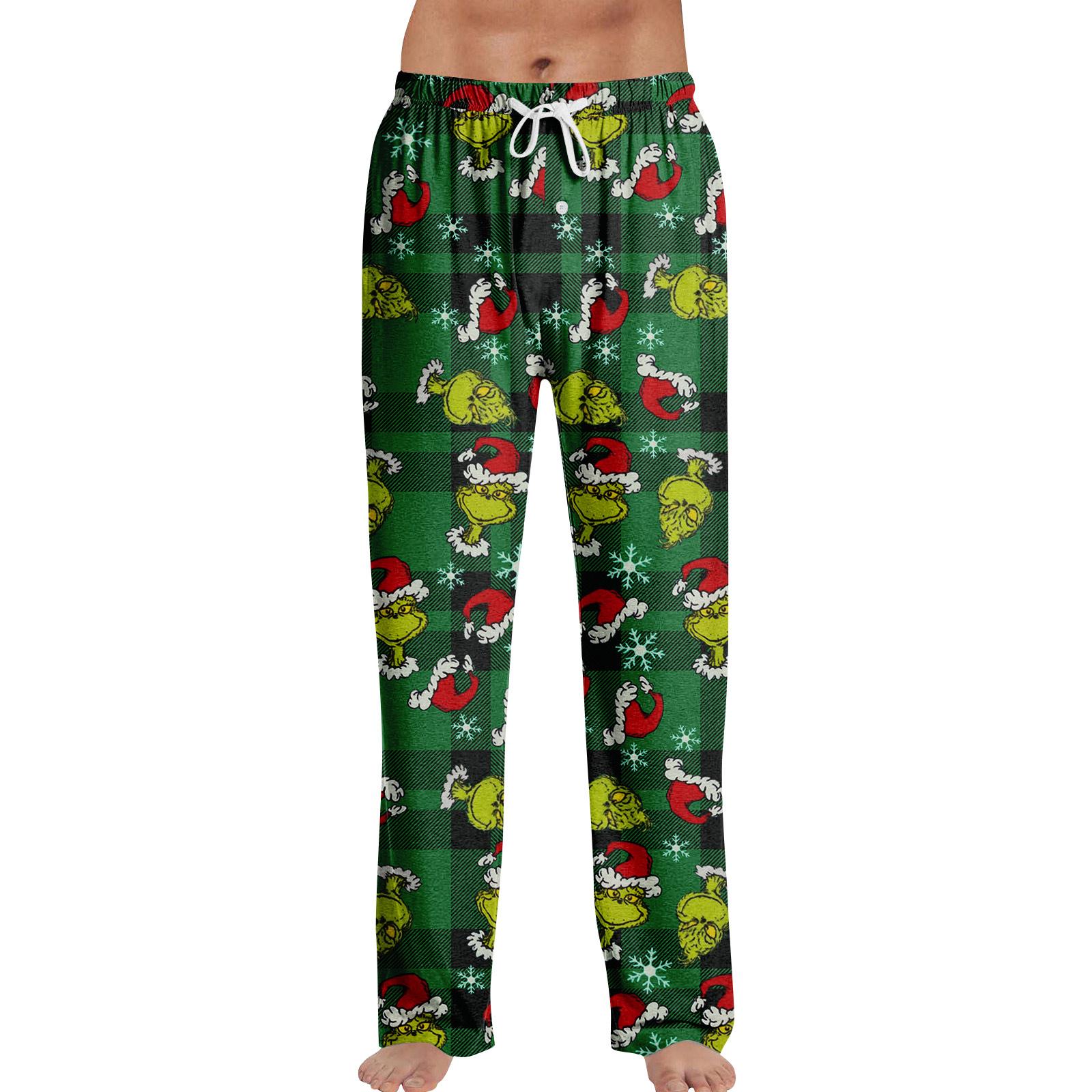 

Піжамні штани Домашній одяг Повсякденні Штани на кулісці з еластичною талією Зручні Прямі Штани для йоги Вільного крою L армія зелений колір