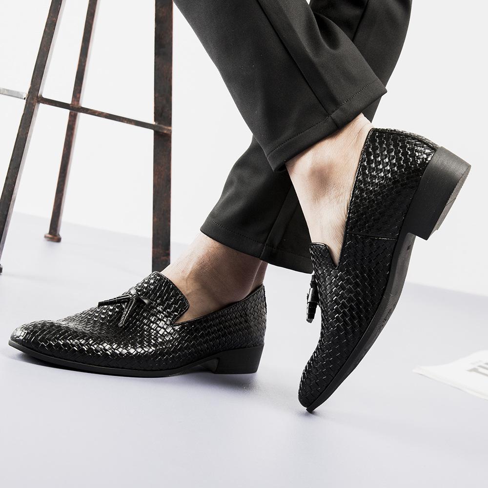 Fashion Mens PU Leather Driving Shoes British Style Slip-On Breathable Comfortable Lightweight Business Casual Loafer for Big Size 47 48