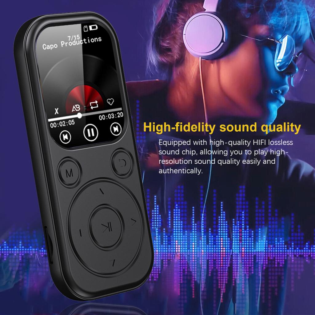 MP3 MP4 Player 2.01  IPS Screen Portable Songs Player with BT 5.4 Video Voice Recorder FM Radio E Book 12 Hours