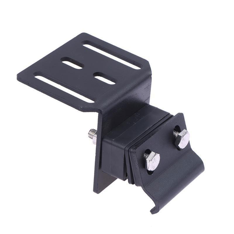 Roof Rack Mounting Fastener Set with Multiple Elongated Slots and Black Finish for Roof Rack Hardware Replacement and Installation Planning