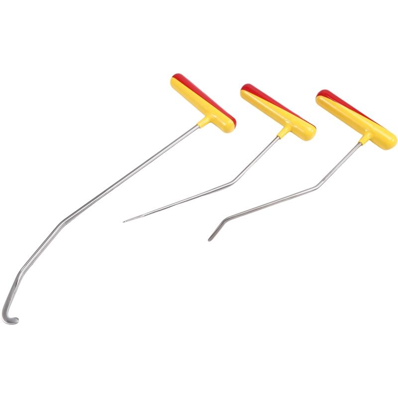 A96I-Car Dent Repair Rods Dent Remover Hook Tool Stainless Steel Repair Tool Car Automotive Body Dent Repairing Rod