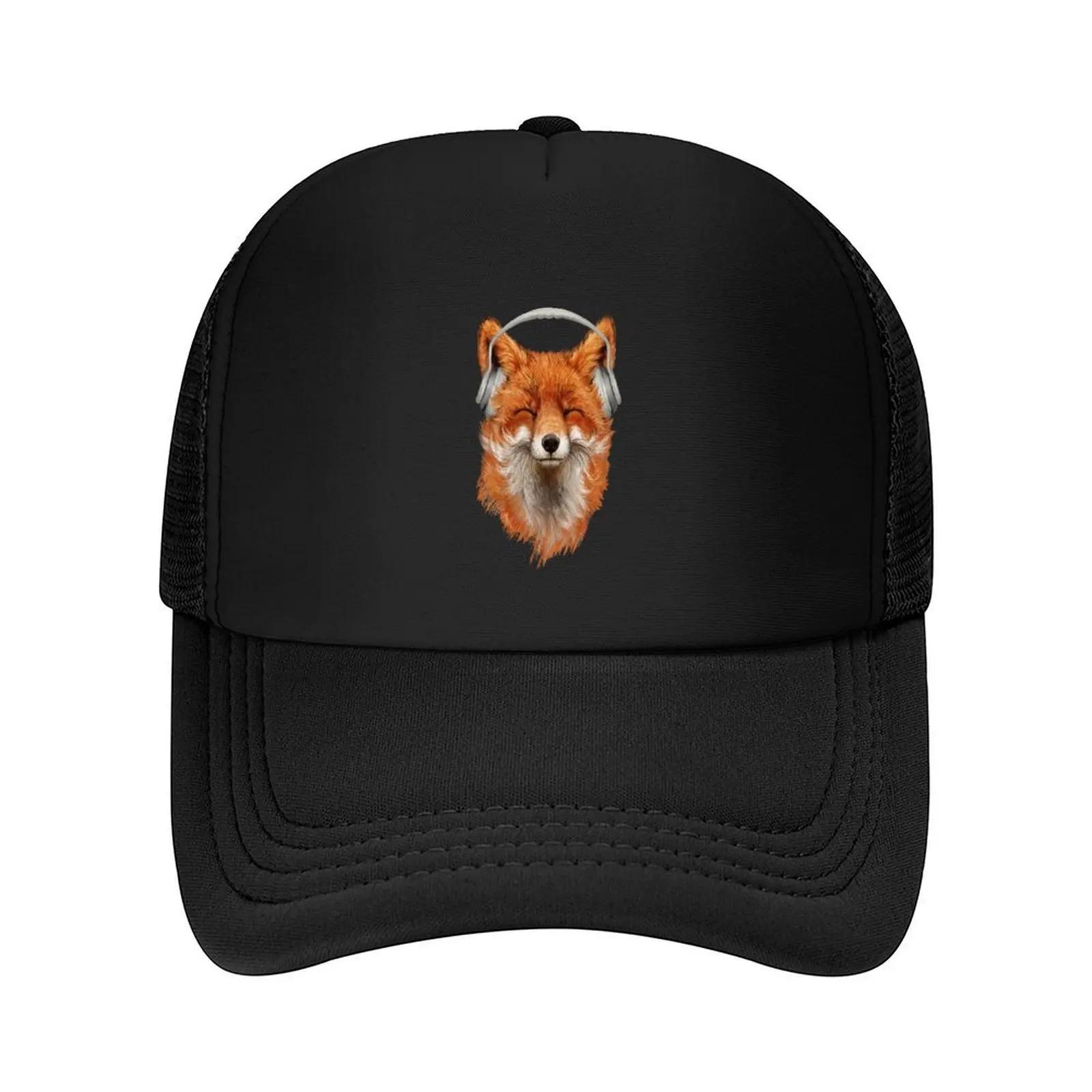 Smiling Musical Fox Baseball Cap summer hat Streetwear Fashion Beach western Hat Womens Beach Outlet  Unisexs