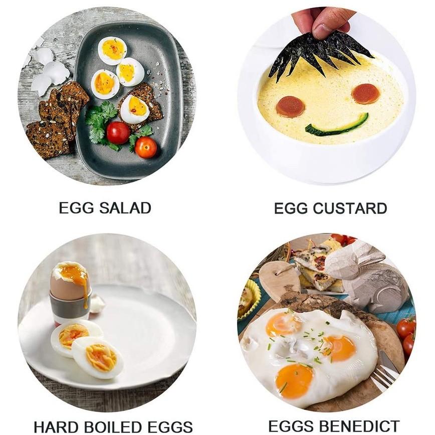 Stainless Steel Electric Egg Cooker Household 7 Eggs Capacity Egg Boiler Portable Automatic Eggs Steamer
