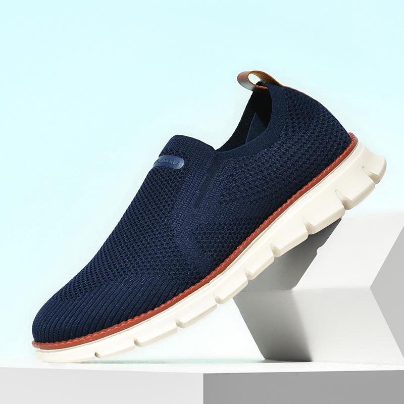 New British Style Men's Shoes Summer Breathable Sports Shoes Fly-woven Mesh Shoes Men's Large Size Shoes