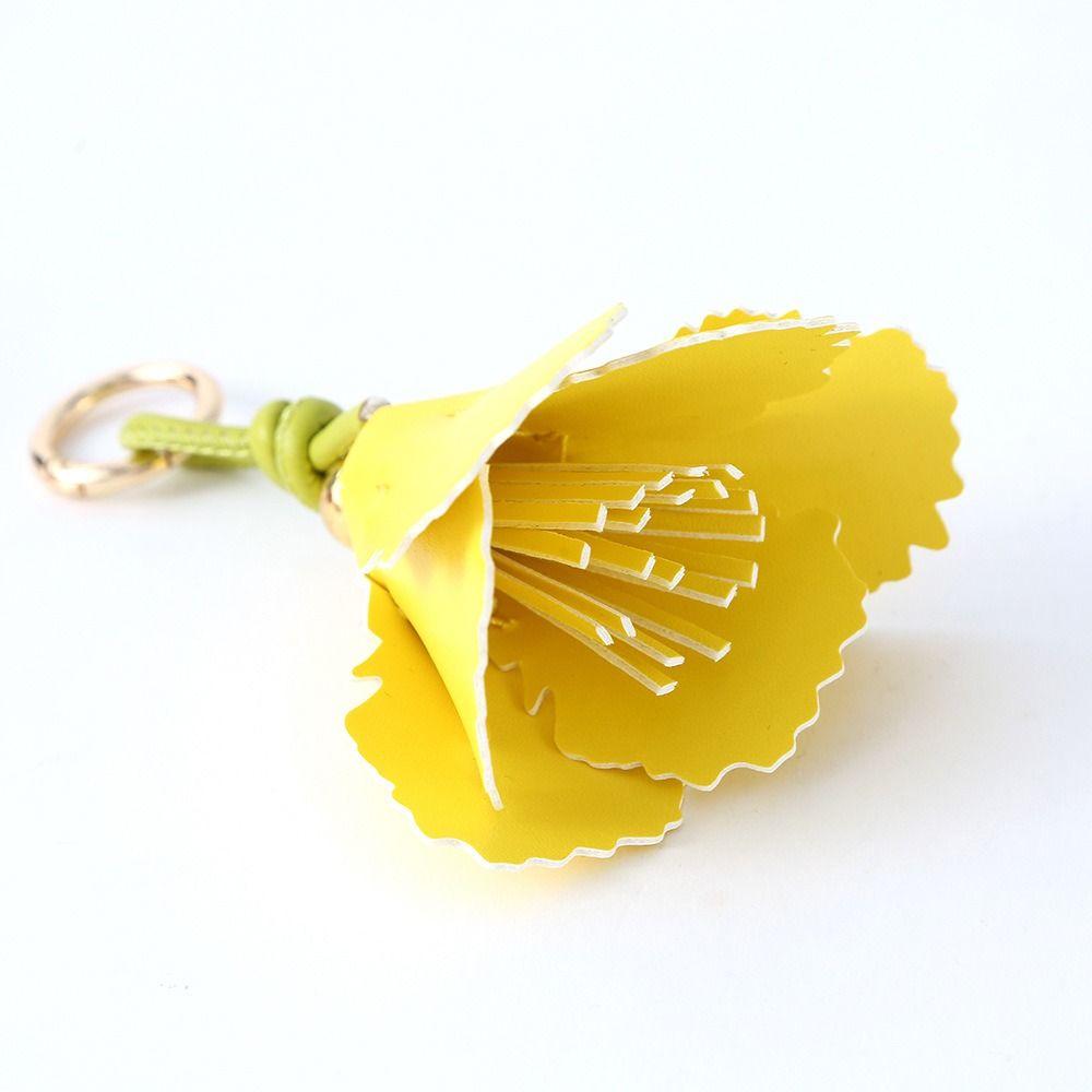 Multi-color Hanger Pu Leather Tulip Pendant Fashion Creative Bag Charm Colorful Pu Flower Keychain Bag Accessory