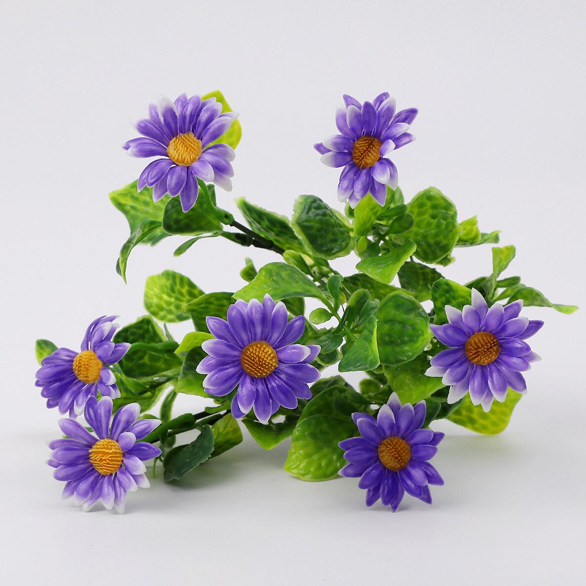 

7-Fork Small Daisy Artificial Flowers for Outdoor Landscaping and Decoration