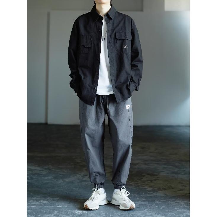 Spring and Autumn Cotton Long-Sleeved Shirt Workwear Retro Coat Mountain Casual Fashion Brand Ruan Handsome Shirt Men