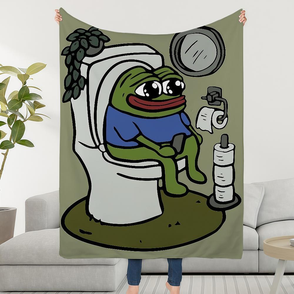 Blanket Throw Super Cosy Plush F-Frog Living Room The Sofa P-PepeS-ES Couch Childish Birthday Funny Gifts