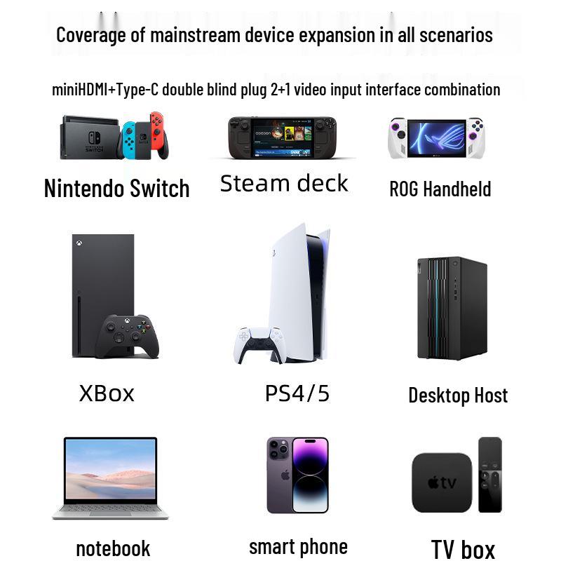 EIMIO 23.8" 4K 180Hz Portable Gaming Monitor with Touchscreen for PS5 Usage