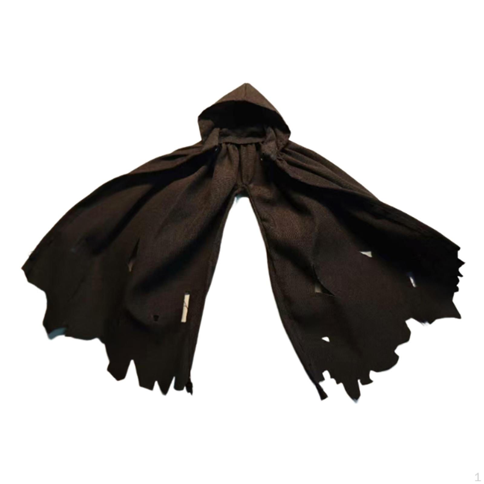 

1/12 Фигурка Одежда Плащ со Шляпой Модная Мини Одевание Миниатюрная Одежда Кукла для 6 Black