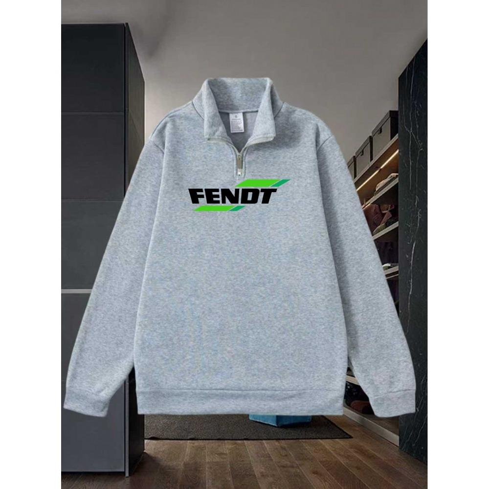 Men's Casual Half Zipper Hoodie - Black Loose Fit, Spring and Autumn Fashion Hoodie Geometric Pattern Round Neck Spring Coat