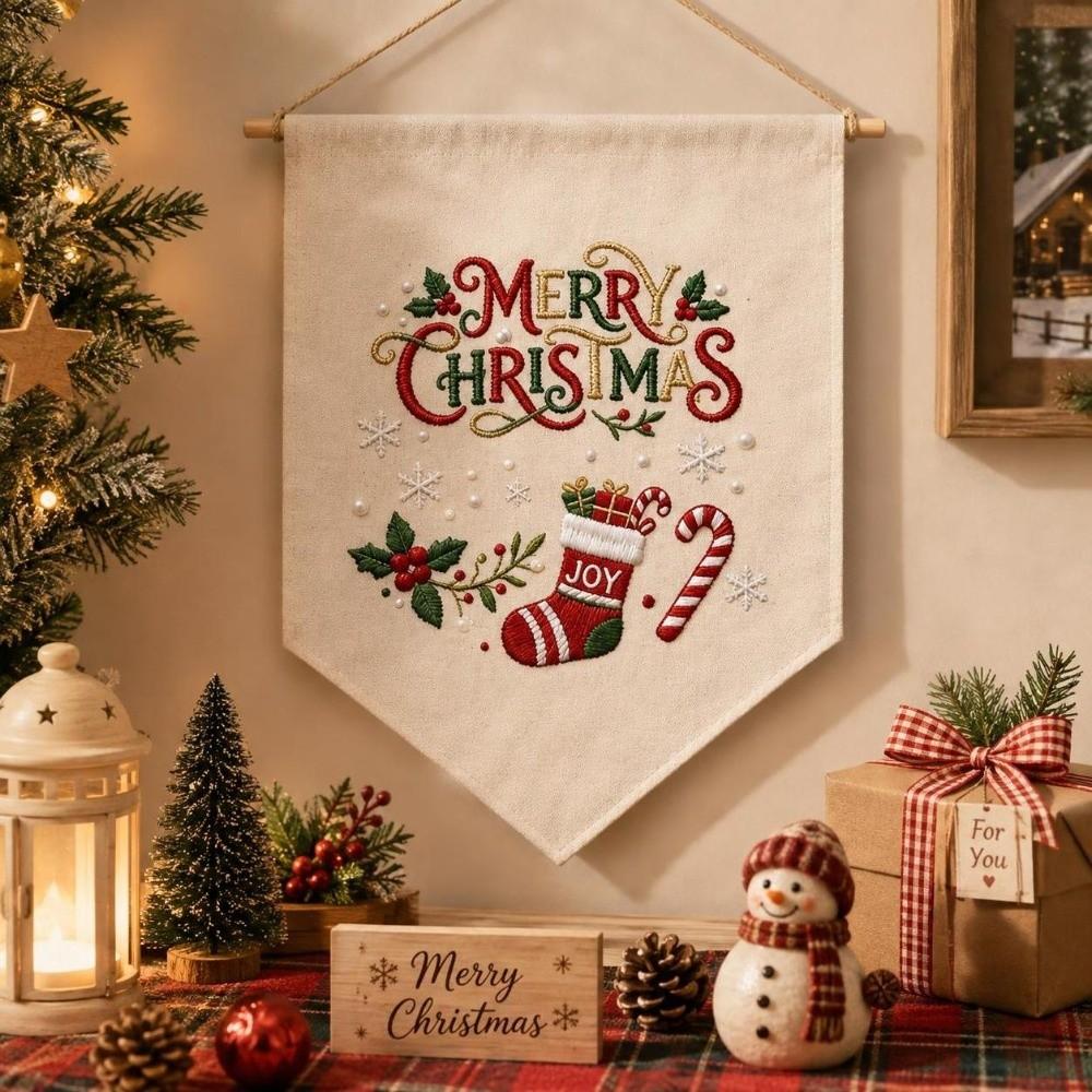 Snowman Christmas Embroidery Kit Santa Claus DIY Embroidery Kit Adults & Beginners