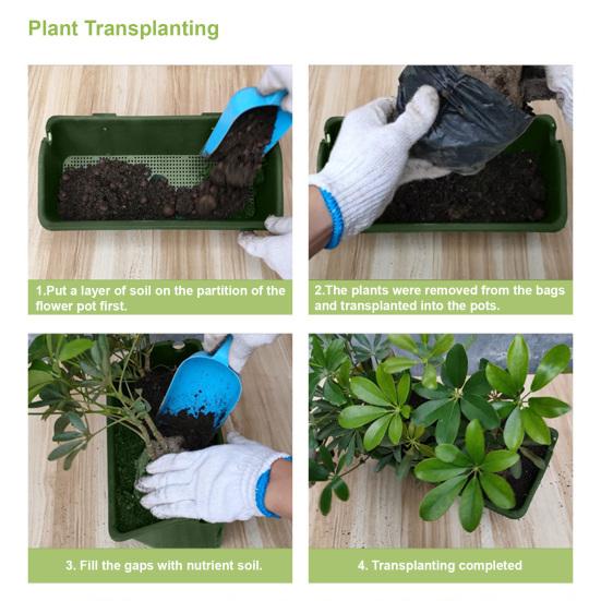 Nástěnný samozavlažovací květináč Květináč s drenážními otvory Stohovatelný vertikální květináč pro venkovní zahradu Dekorace dvorku