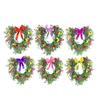 Heart Wreath Front Door Garland Artificial Spring Festival Decor Ornament Decorative Gypsophila Wreath for Party Window Porch