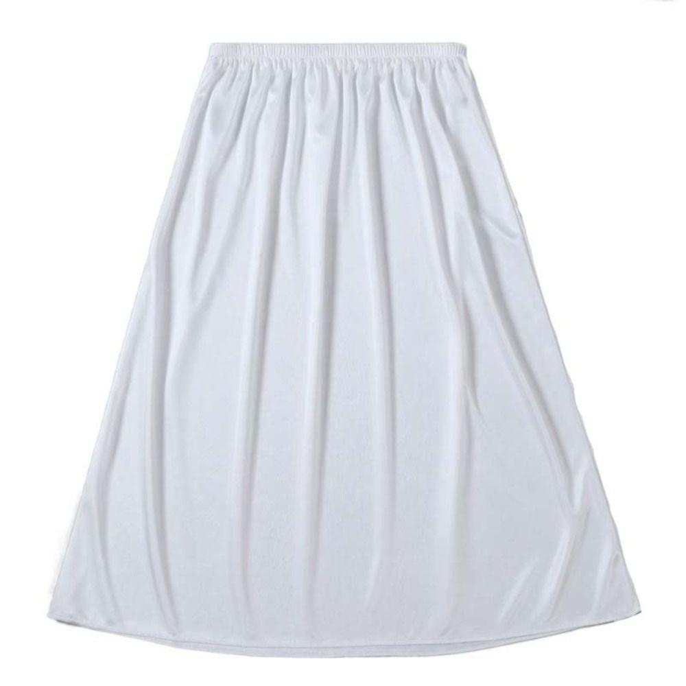 

Satin Silk Safety Skirt Petticoat Thin Half Slips Dress Soft Dress Underskirt Slips Girls білий