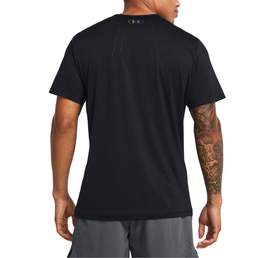 Under Armour Solid Color Casual Training Breathable Crew Neck Short Sleeve T-Shirt Men Tops Black 1383668-001