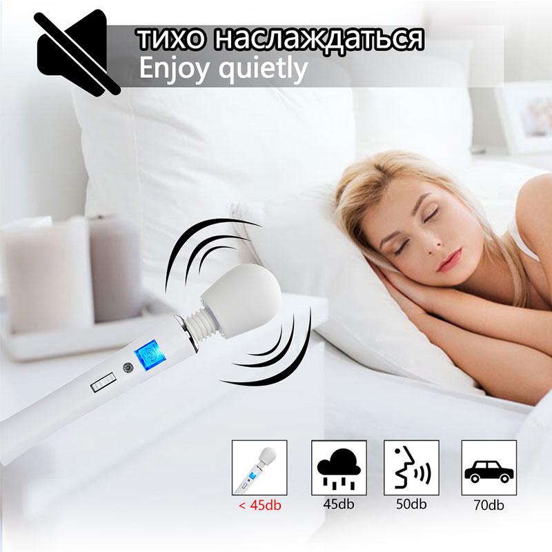 Silicone LCD Big Vibrator AV Magic Wand for Women Clitoris Stimulator Sex Toy for Couples Female Vagina Vibrating Masturbator