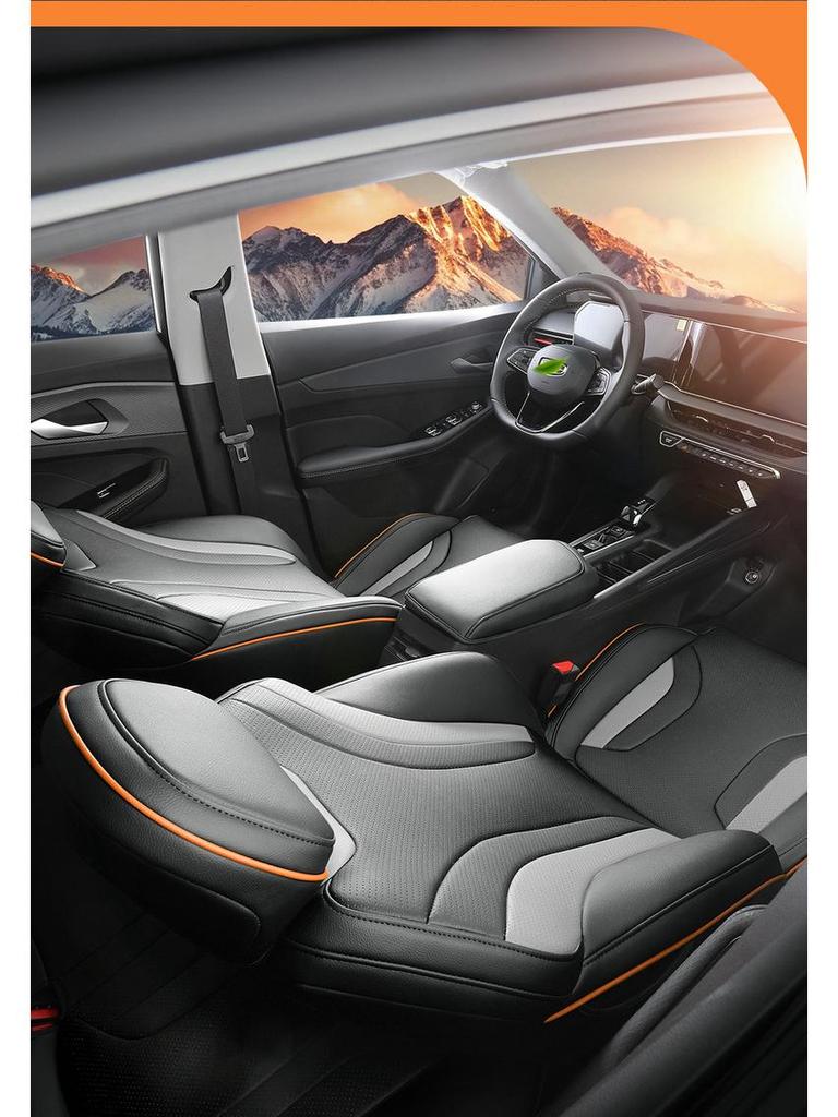 Custom Cartoon Perforated Leather Seat Covers for Geely Binyue L - Compatible with All Models