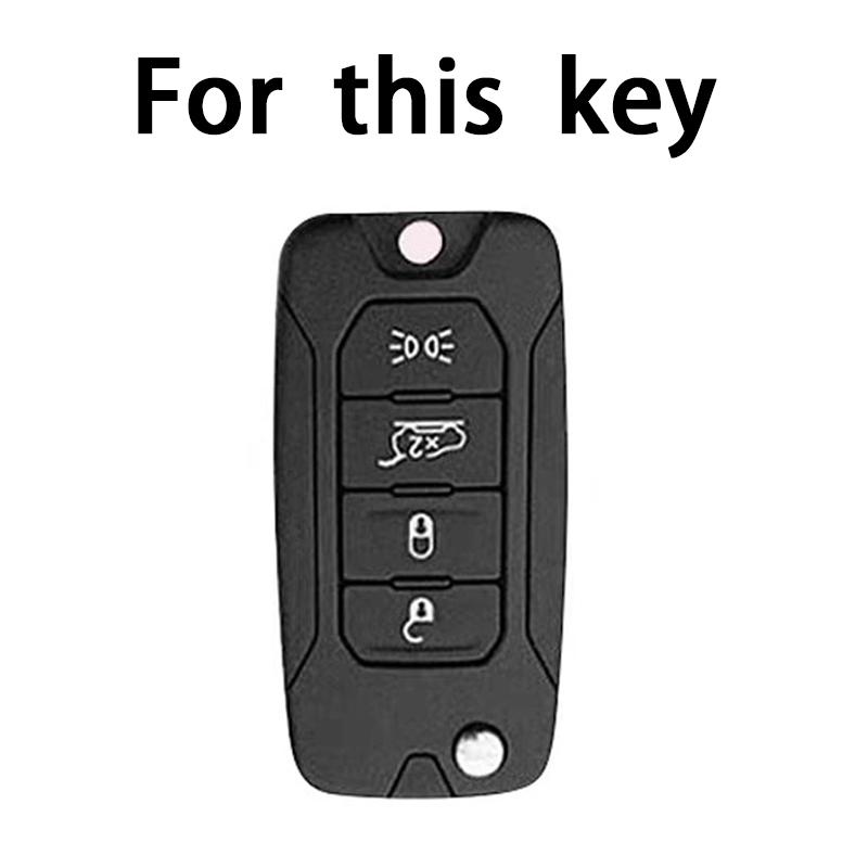 Tpu Key Case Cover For Jeep Renegade Compass     4 Buttons Remote Fob Protection Flip Folding Key Holder