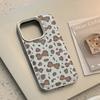 Retro Leopard Bow Apple 17 Mobile Phone Case 16promax Leather 15 Suitable for IPhone13 Silver Edge Fashion Mobile Phone Case