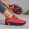 New Stitching Rubber Sole Single Shoes Women Soft Bottom Soft Leather Mom Shoes Large Size 35-45 Women's Shoes