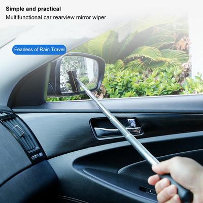 Car Telescopic Rearview Mirror Squeegee Portable Rainy Window Handheld Auto Wiper Snowy Cleaning Days Side Tools Mirror Gla U0N7