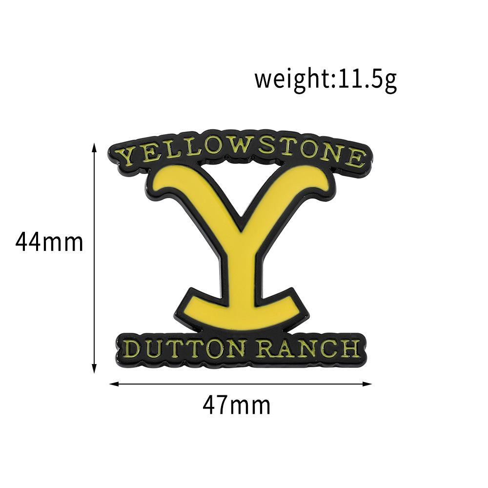 

New Fashion Yellowstone Dutton Ranch Metal Brooch US TV Series Icon Pin Badge Ornament Couple Jewelry