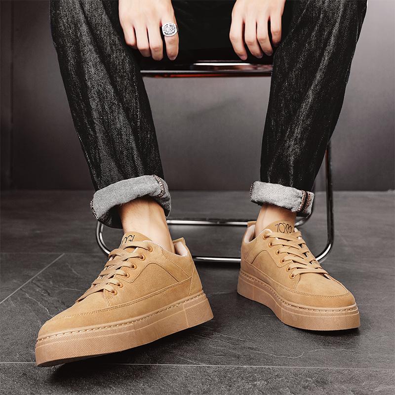 Fashion Men's Fashion Casual Sneakers Soft PU Leather Lace-up Walking Flats Lace Up Sneakers for Men Outdoor Sneakers Men Shoes