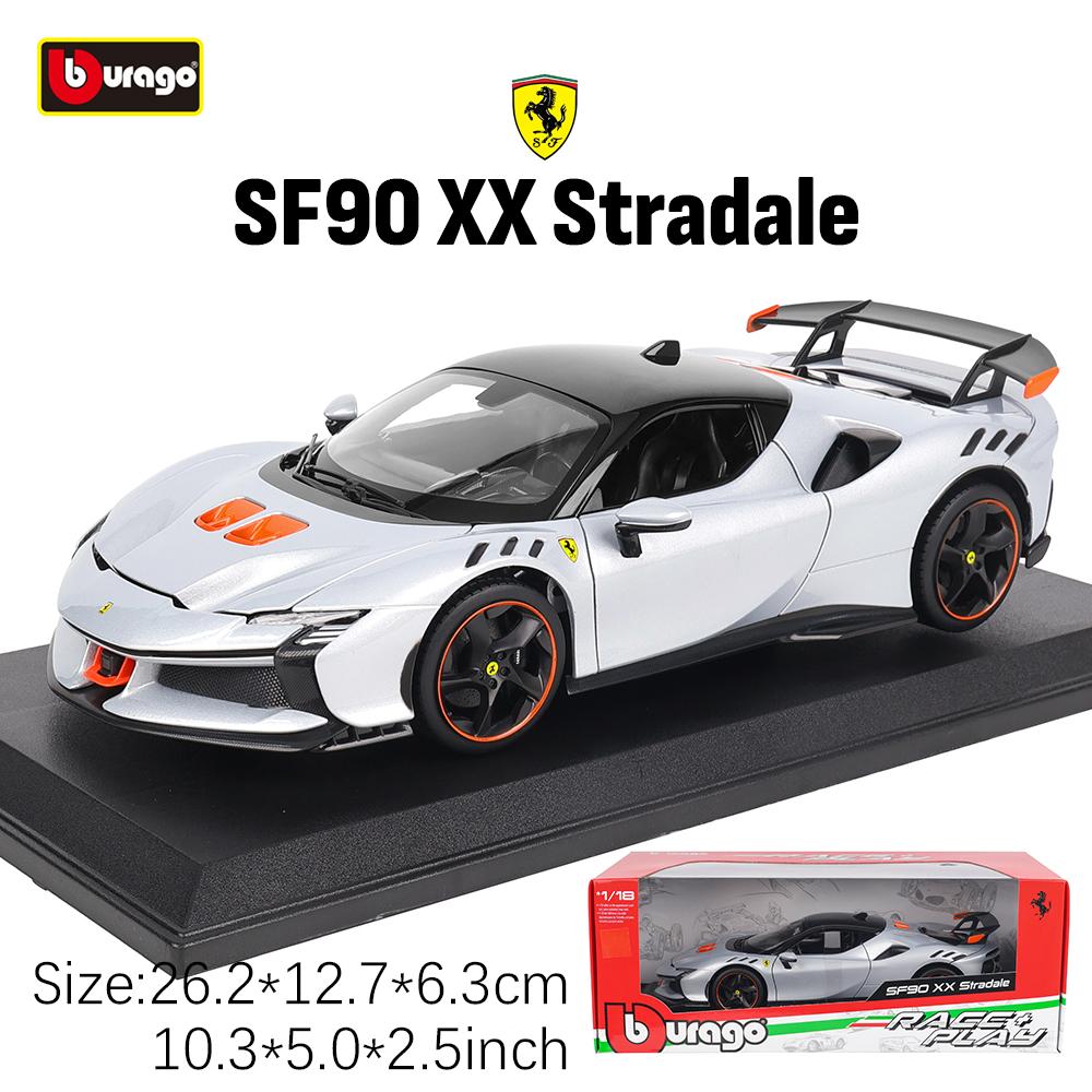 Bburago 1:18 Ferrari SF90 XX Stradale 296GTB FXXK EVO SF90 SP1 MONZA racing model simulation car model alloy car toy collection