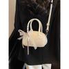 Niche hand carry bowling bag women's fashion versatile shoulder bag new simple casual messenger women's bag