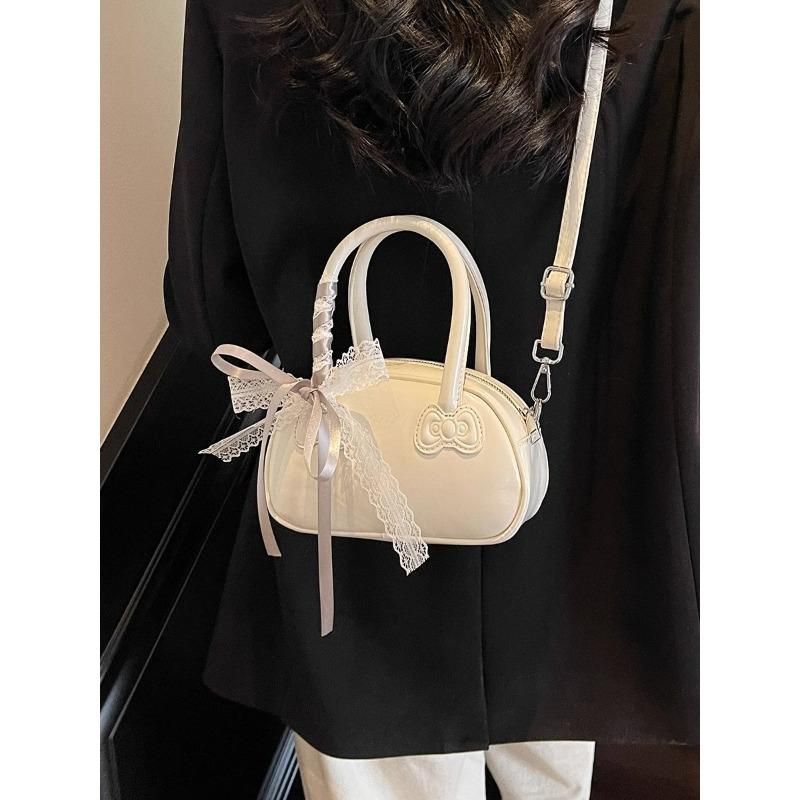 Niche hand carry bowling bag women's fashion versatile shoulder bag new simple casual messenger women's bag