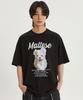 WAIKEI Cloud Illustration Short Sleeve T-Shirt Black