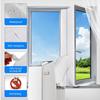 Air Conditioner Window Seal Kit Portable Air Conditioner Window Sealing Cloth No-Drill AC Hose Exhaust Ventilation Attachment