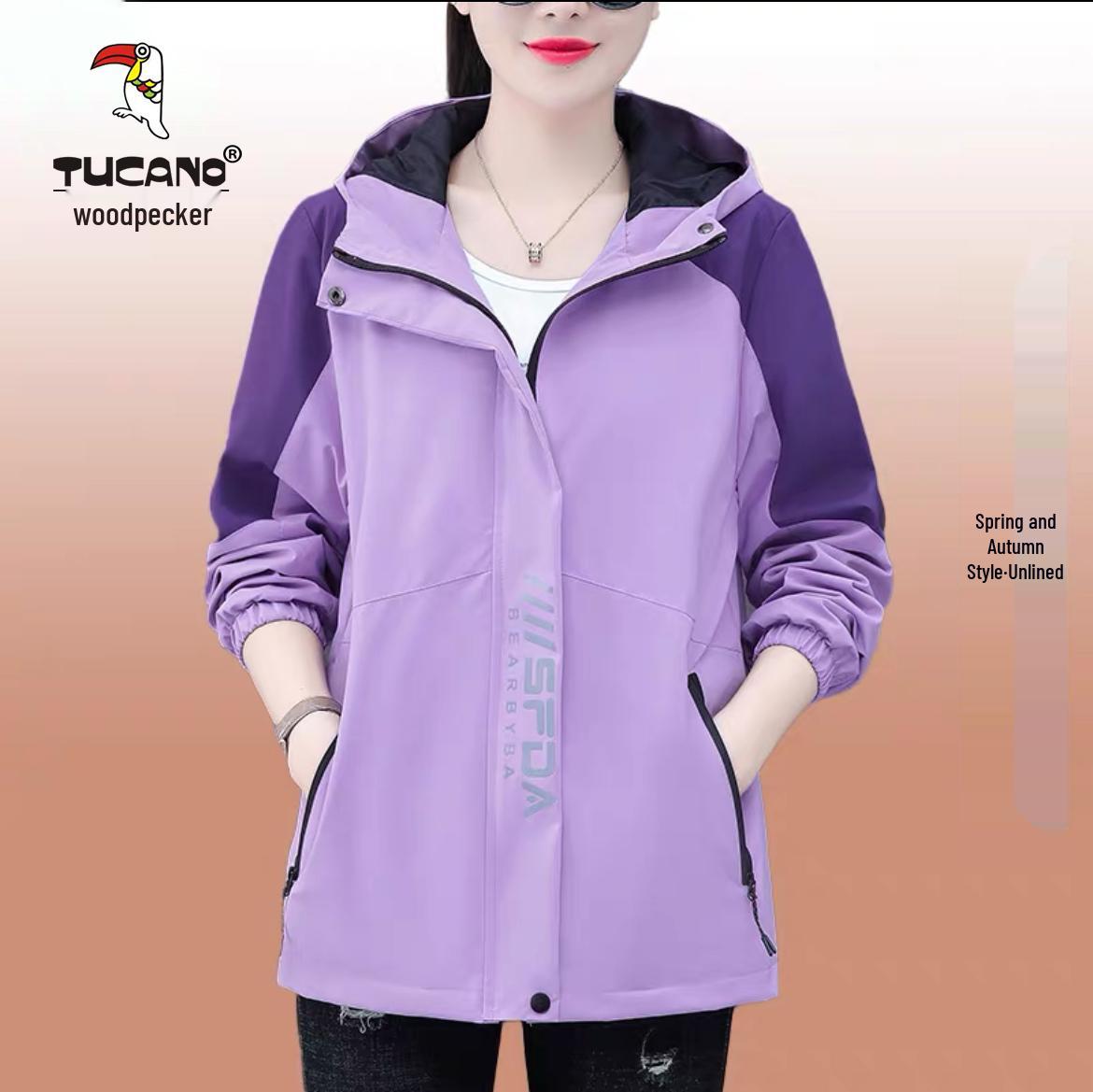 

Woodpecker Women s Black Fleece-Lined Short Windbreaker - Winter 2025 Trend 2XL for 125–140 lbs