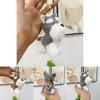 Soft Schnauzer Plush Keychain Cute Dog Stuffed Toy For Bags