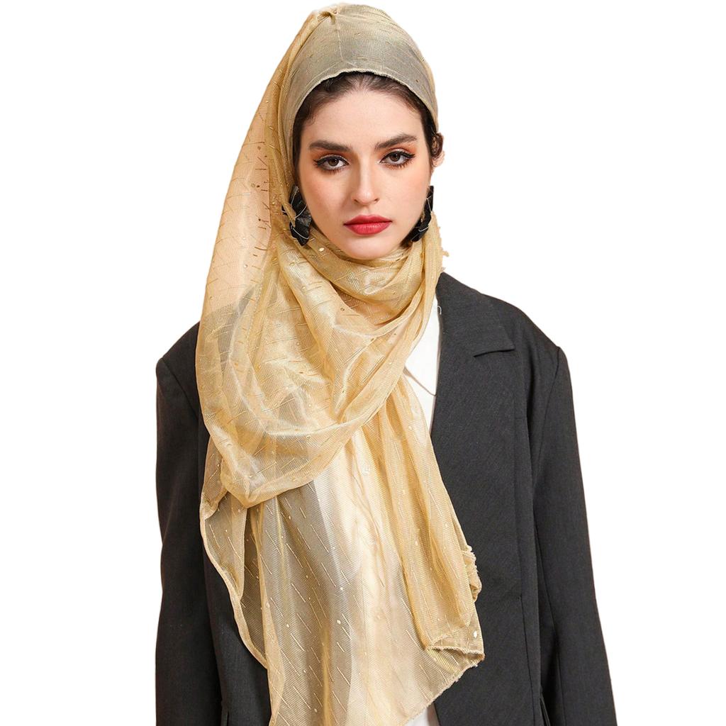 Women's Hijab Muslim Headscarf Easy Wearing Headwrap Scarf for Busy Modern Lady Girls Large Rectangle Neckerchief