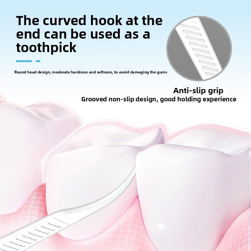 Floss Picks, Toothpicks, Individual Sets, Portable, High-elasticity Round Floss for Cleaning Between Teeth, 100 Teeth