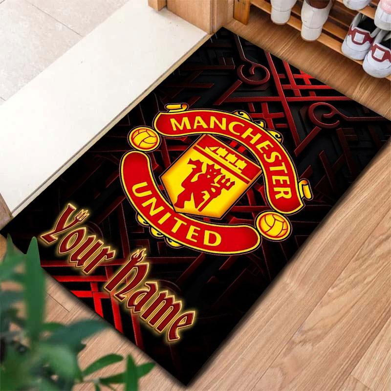 Manchester United F Custom Name Carpet Rug for Living Room Bedroom Home Sofa Decoration,Kids Play Non-slip Floor Mat
