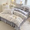 Mei Yun Ge Knitted Double Layer Yarn Bed Cover Four-Piece Set