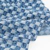 100x145cm Jacquard Denim Checkerboard TasselFabric Hand Wash DIY Bag Coat Clothing Designer Fabric Sewing Cotton Denim Fabric