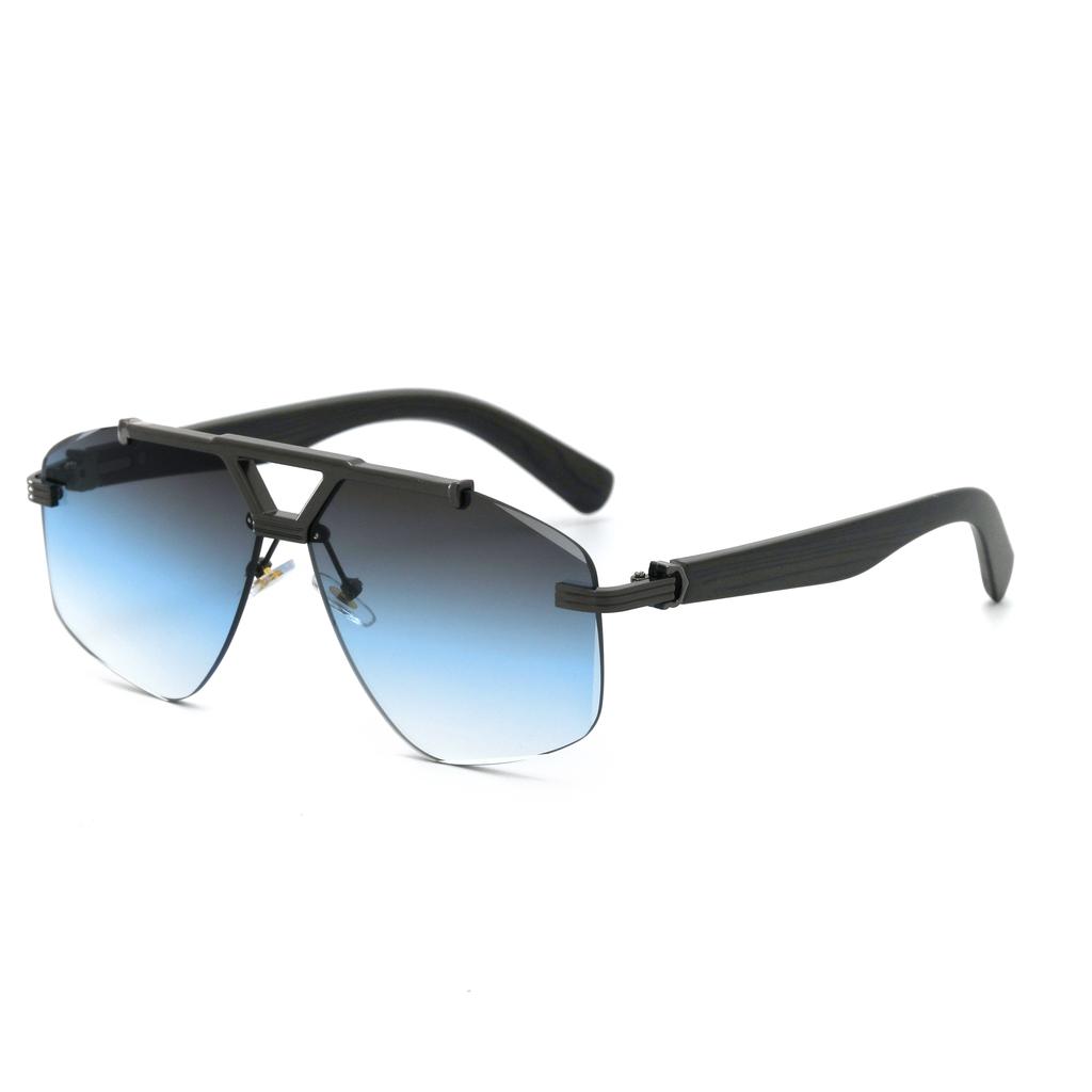 Double Bridge Geometric Fashion Shades Sunglasses UV400 Protection Driving Glasses