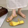 Fashion New Designer Style Narrow Band Women Slippers Shoes Fashion Open Toe Summer Open Toe High Heel Ladies Slides Shoes Zapatos Mujer