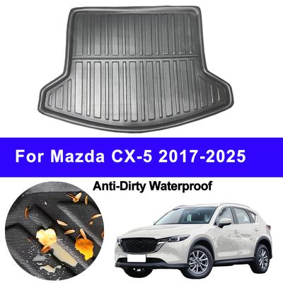 Car Auto Rear Boot Cargo Liner Tray Trunk Mat Cushion for Mazda CX-5 2017 - 2024 2025 CX5 Pad Anti-dirty Anti-water 2023 2022