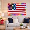 Amerikanische Flagge LED-Licht, 3x5 FT Wetterfest Outdoor Patriotische Flagge mit Mehrfarbigen LED-Lichtern für 4. Juli, Memorial Day, Veterans Day Dekorationen